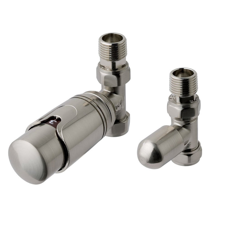 15mm Straight TRV & lockshield valve