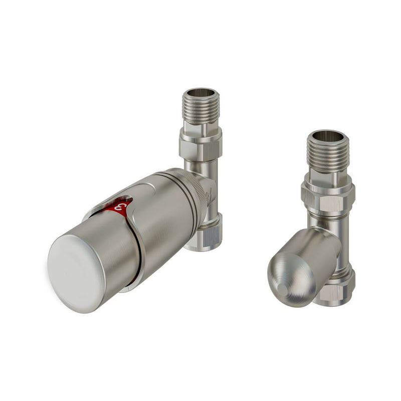 15mm Straight TRV & lockshield valve