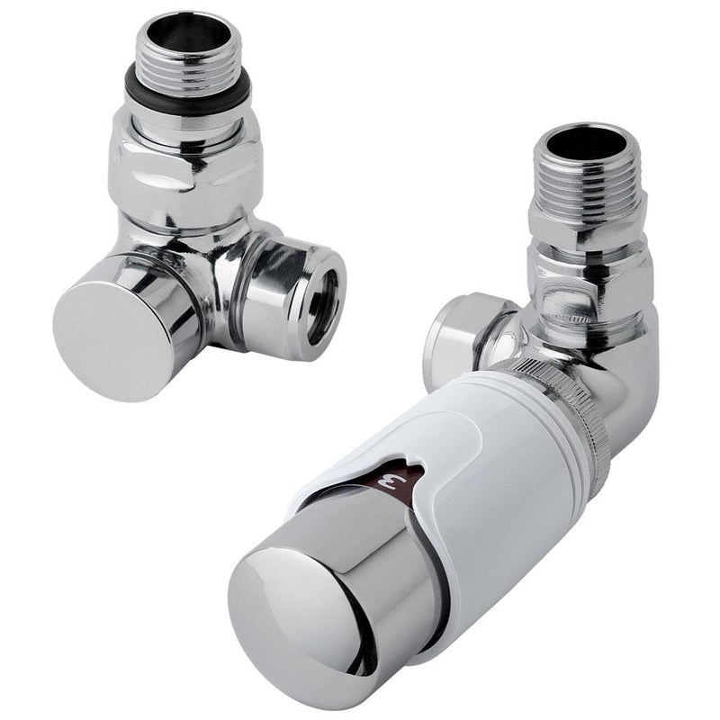 New 15mm Corner TRV and Lockshield Valve