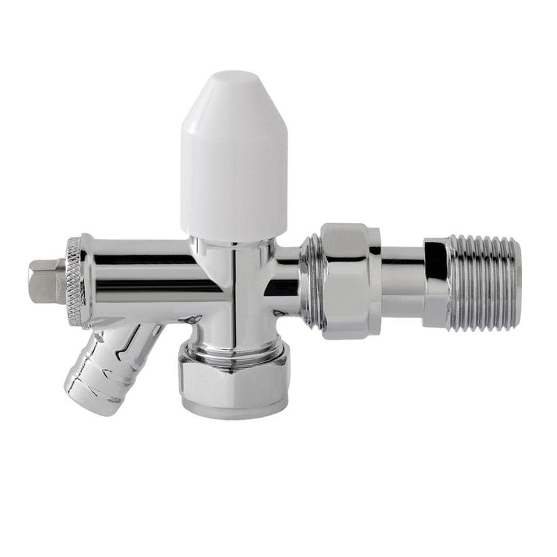 TRV 15mm Lockshield with drain valve