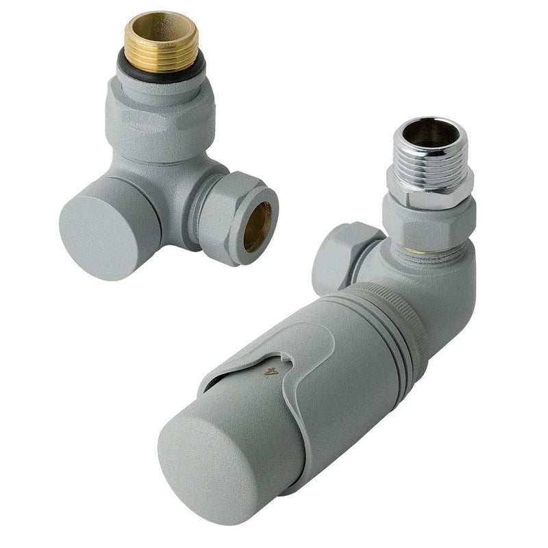 15mm Corner TRV & lockshield valve