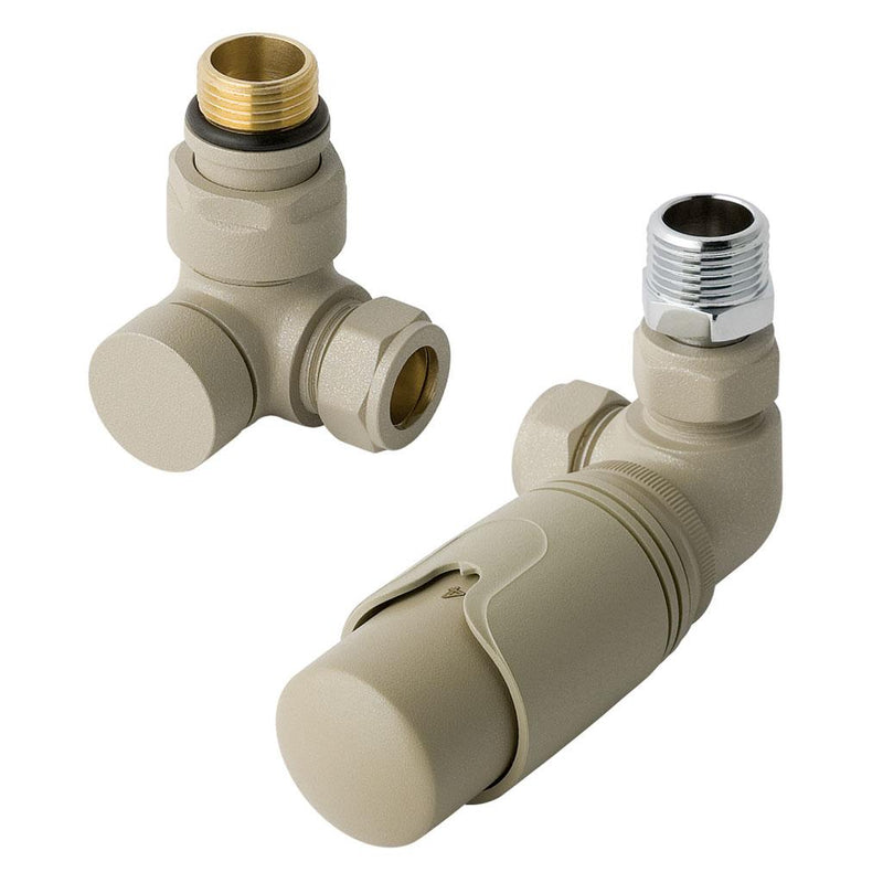 15mm Corner TRV & lockshield valve