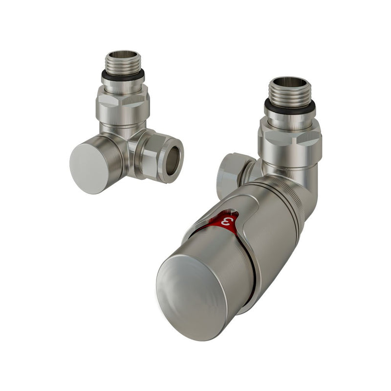 15mm Corner TRV & lockshield valve