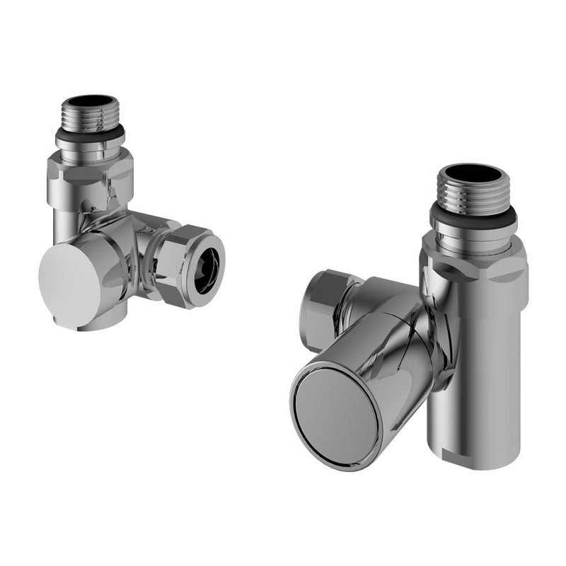 Corner Manual Dual Fuel Radiator Valves (pair)