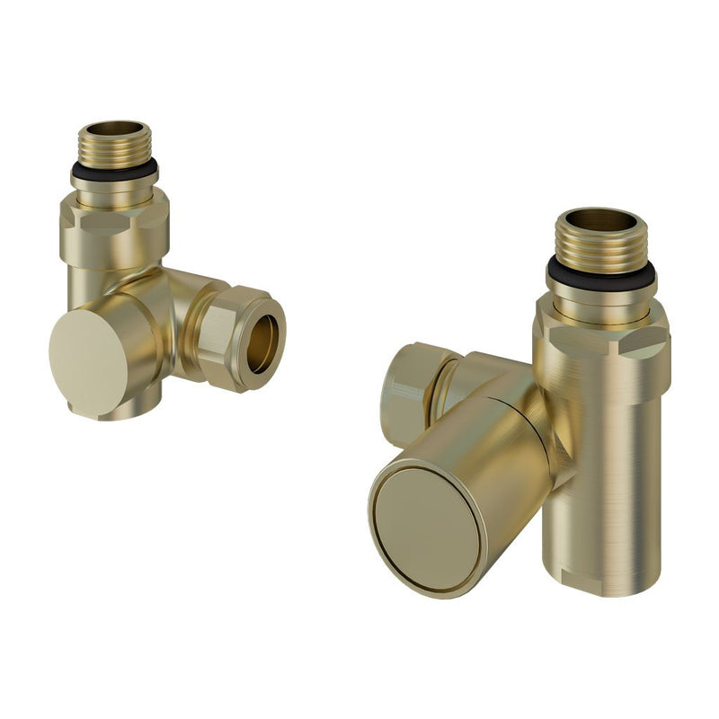 Corner Manual Dual Fuel Radiator Valves (pair)