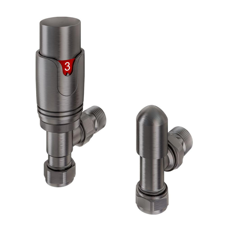 15mm Angled TRV and Lockshield Valve