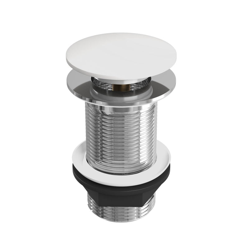 Unslotted Ceramic Push Button Basin Waste