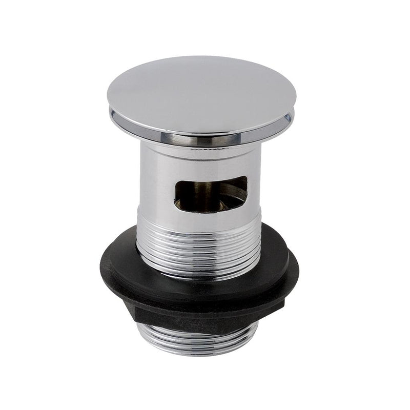 Push button basin waste