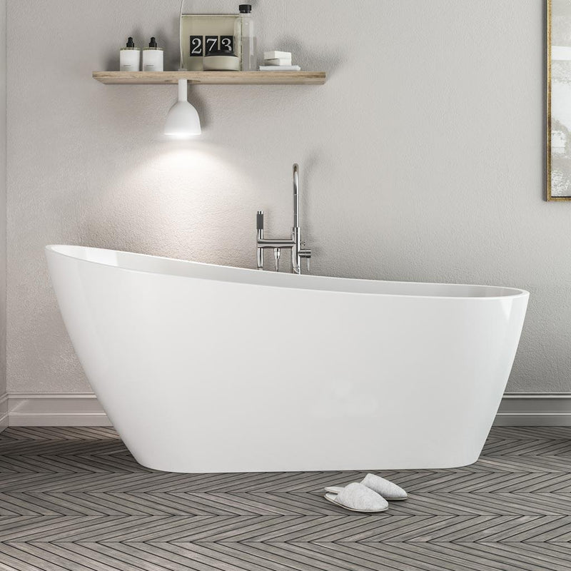Wickham Freestanding Slipper bath 1700x740x640mm inc waste