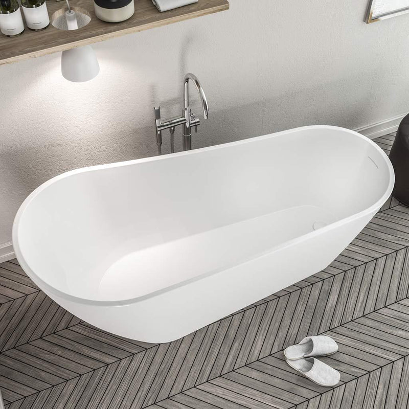 Wickham Freestanding Slipper bath 1700x740x640mm inc waste