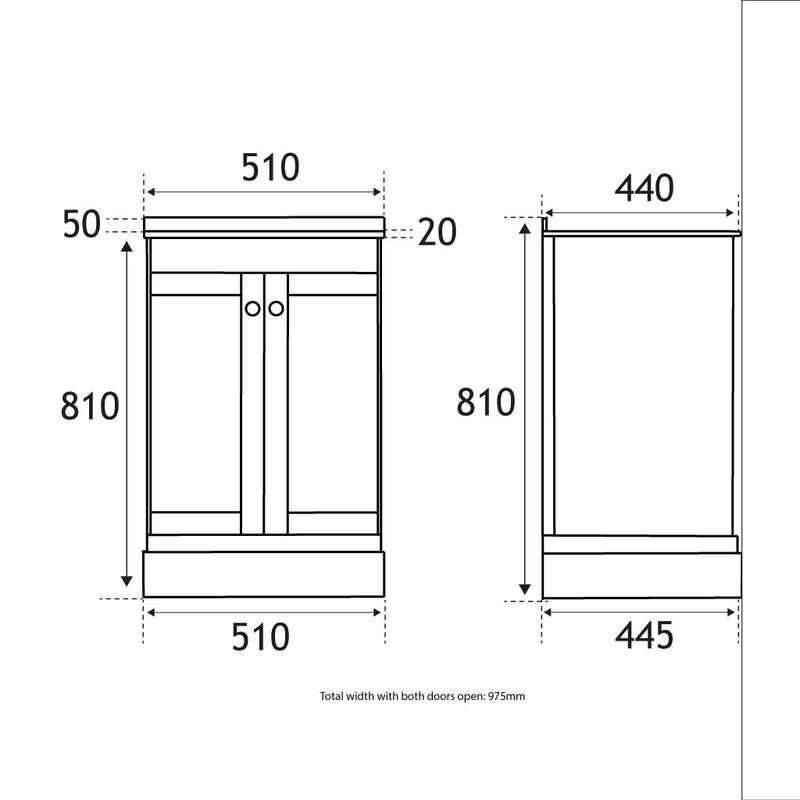 Hardwick 50cm Traditional Unit