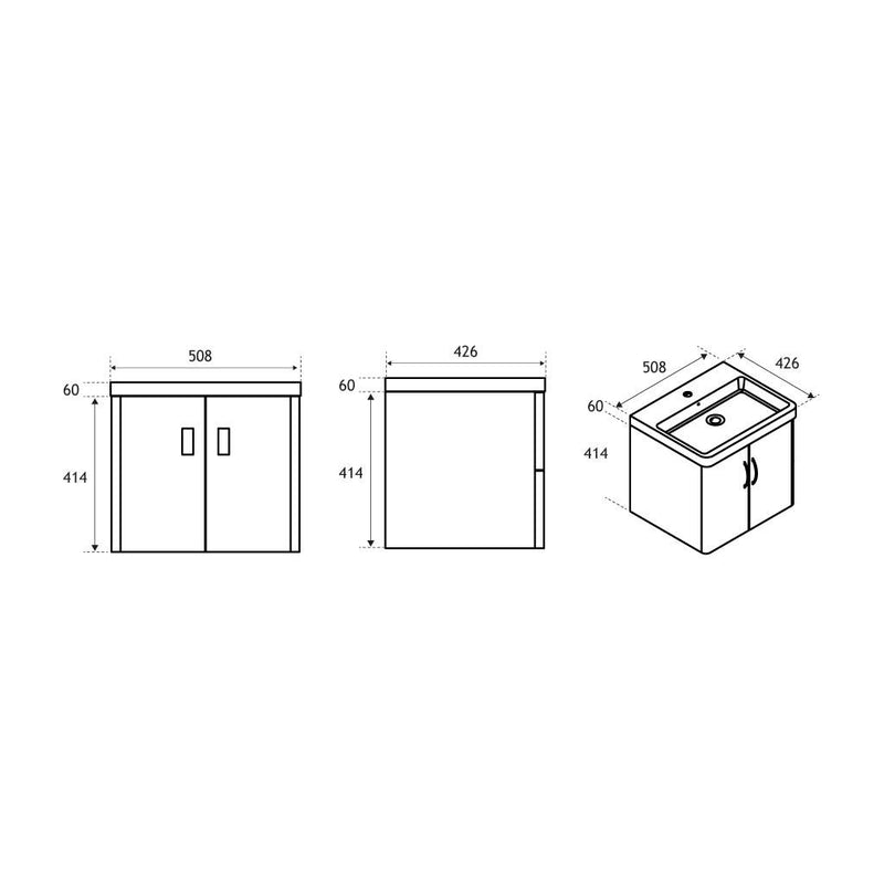 Cavone 50 Wall hung door unit