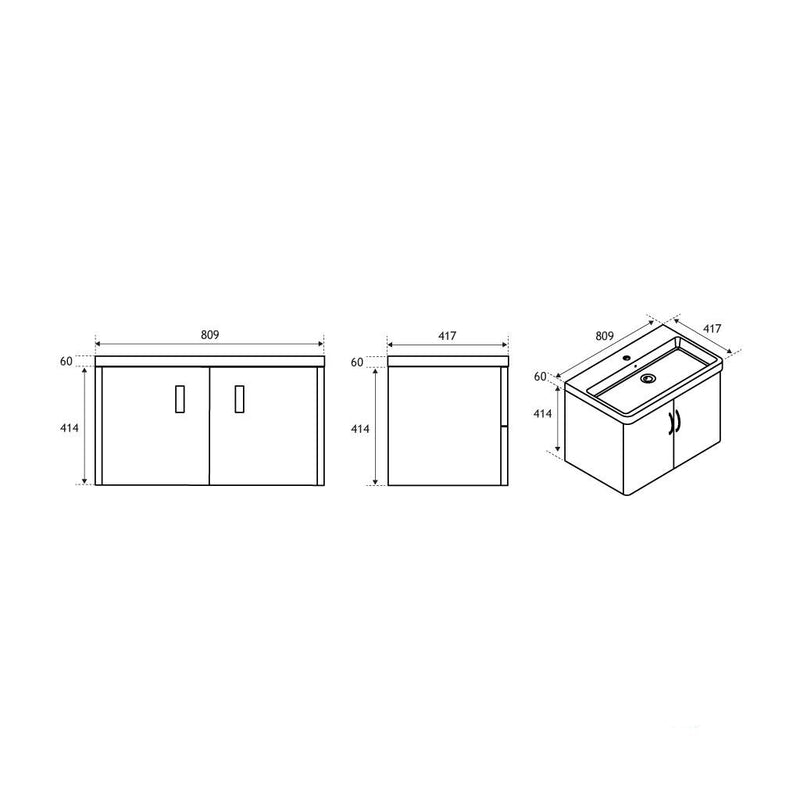 Cavone 80 Wall hung door unit