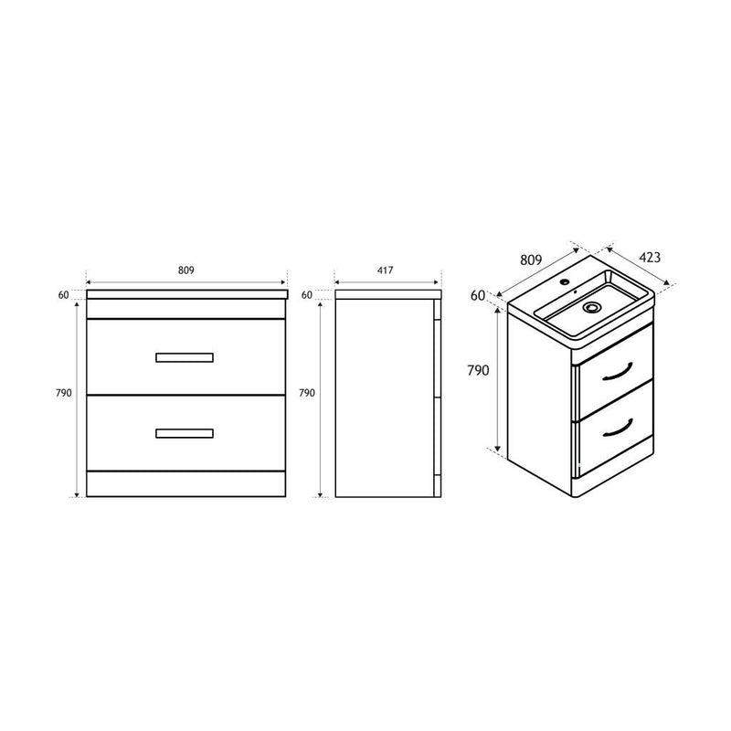 Cavone 80 Drawer base unit