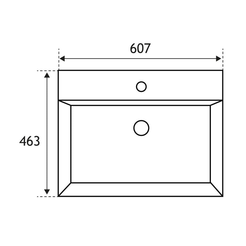 Gravina 60 wall hung basin