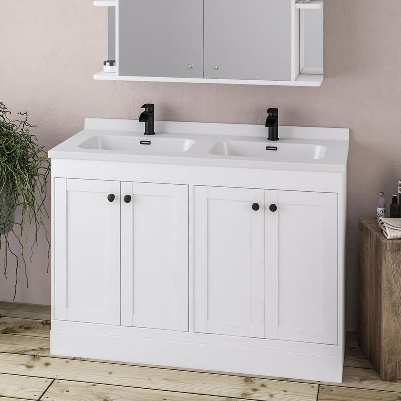 Hardwick Straight 1200mm Double Bowl Floorstanding Vanity Unit