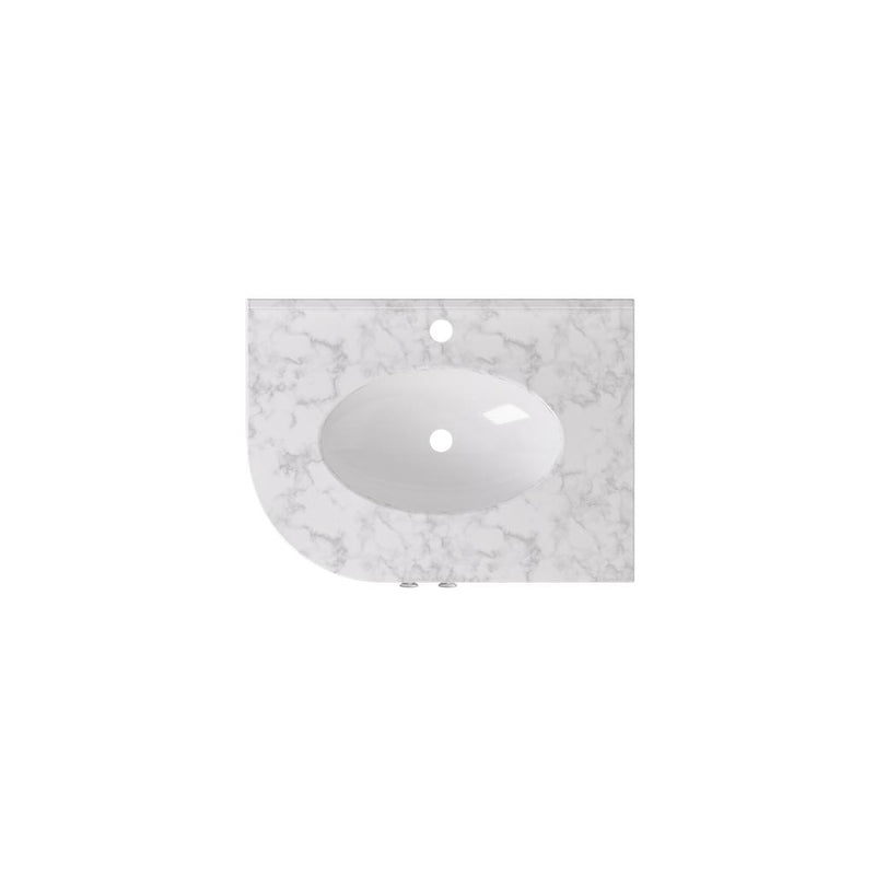 Hardwick Quartz Corner 60cm Basin RH