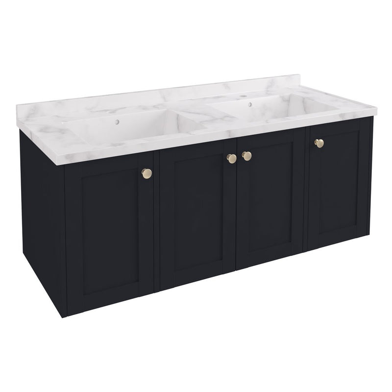 Hardwick Straight 1200mm Double Bowl wall hung vanity Unit