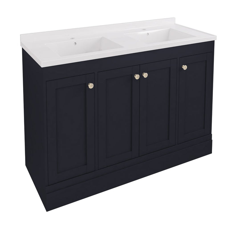Hardwick Straight 1200mm Double Bowl Floorstanding Vanity Unit