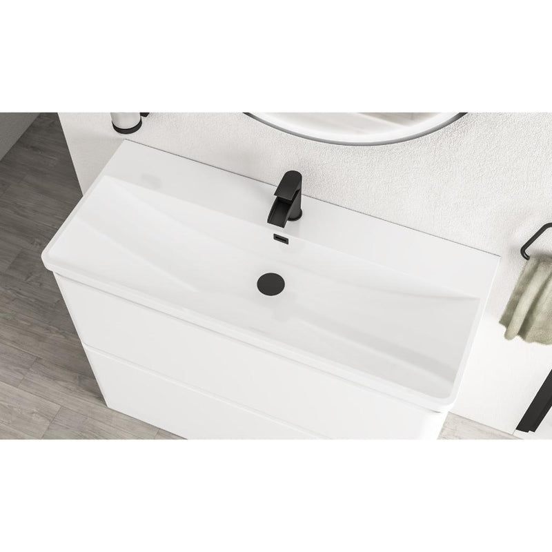Grovely 100cm polymarble basin