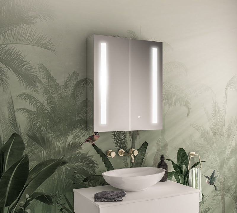 Castellano 800x700mm 2 door LED mirror