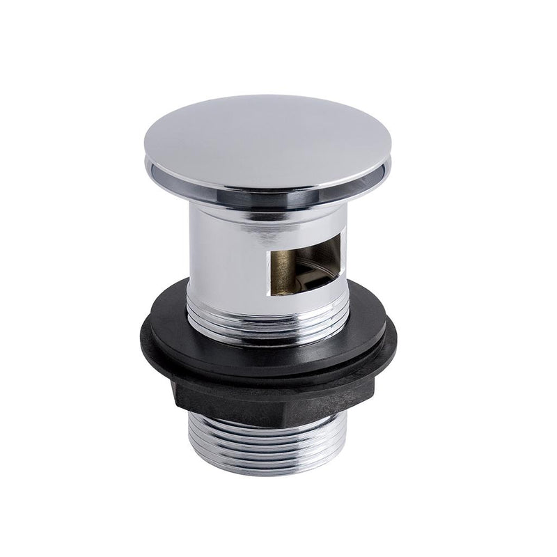 Push button basin waste