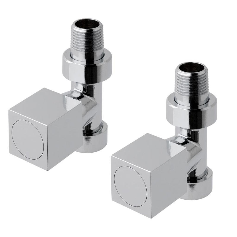 Square straight radiator valves