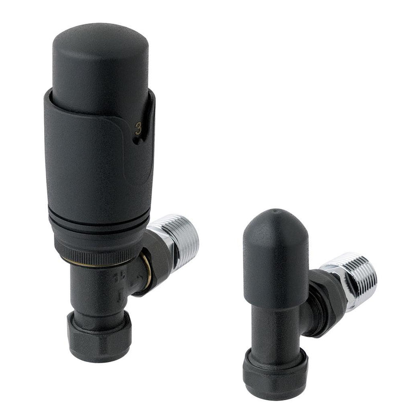 15mm Angled TRV and Lockshield Valve