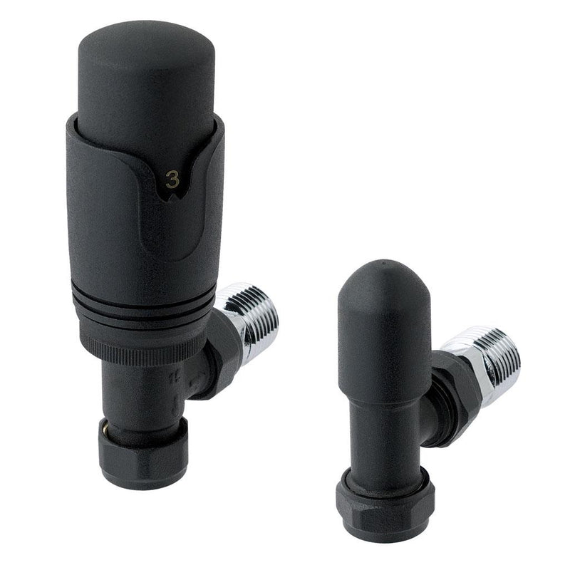 15mm Angled TRV and Lockshield Valve