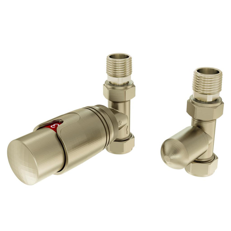 15mm Straight TRV and Lockshield Valve