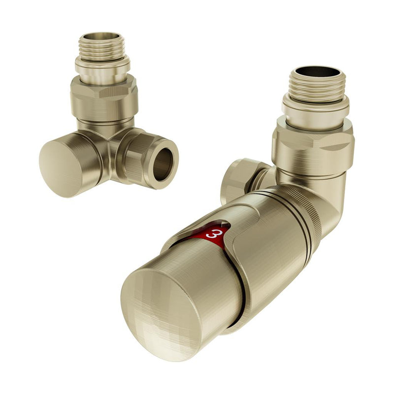 15mm Corner TRV and Lockshield Valve