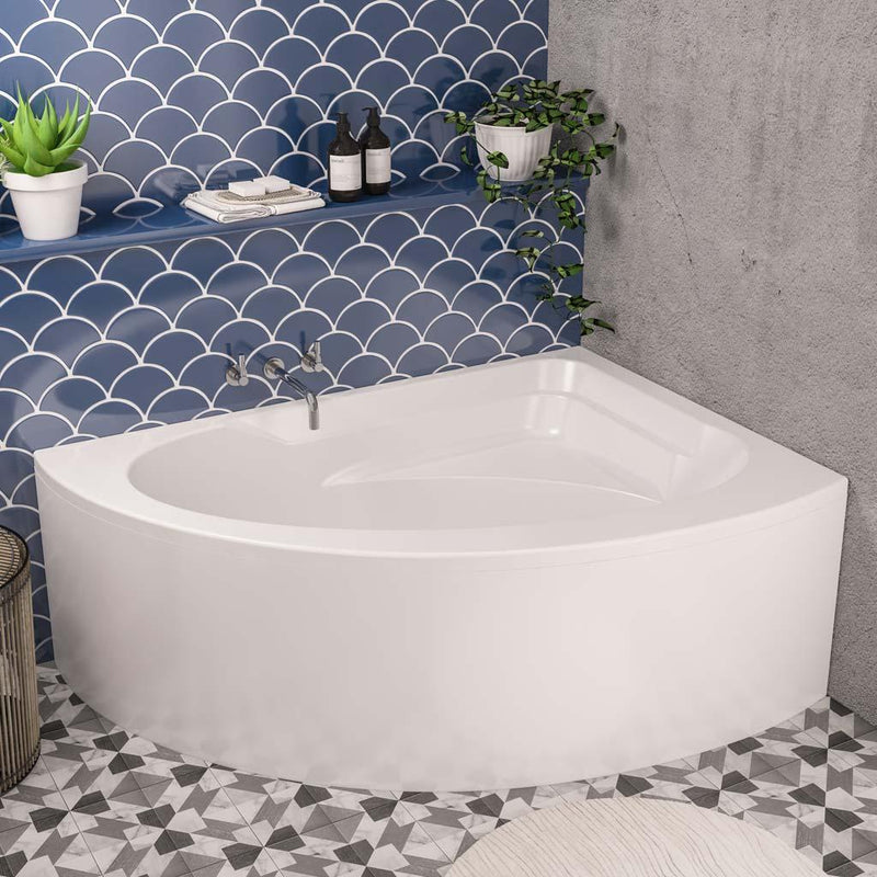 Lundy off set corner bath 1500x1040 LH (400) 5mm