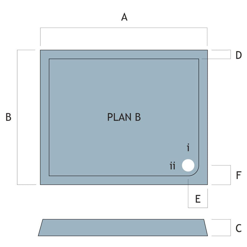 Vantage 40mm Rectangular Tray 1000x700