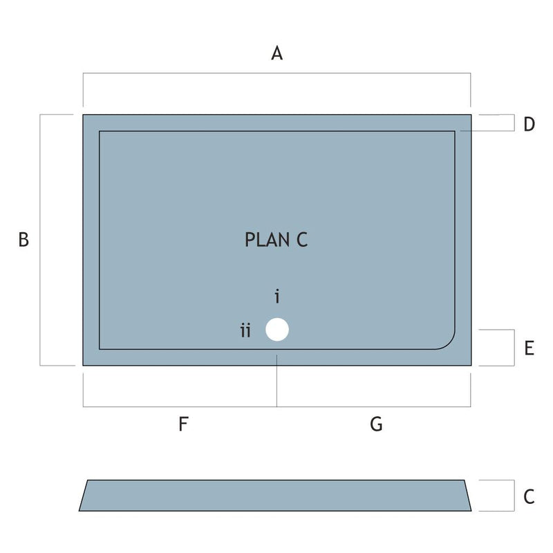 Vantage 40mm Rectangular Tray 1600x760