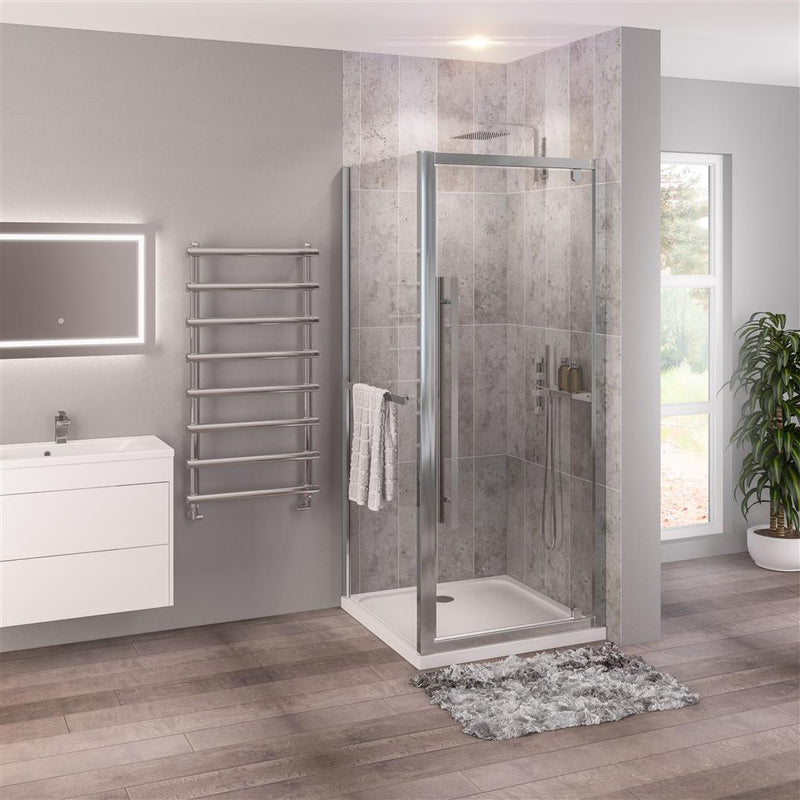 Vantage 2000 easy clean side panel c/w towel rail 800mm