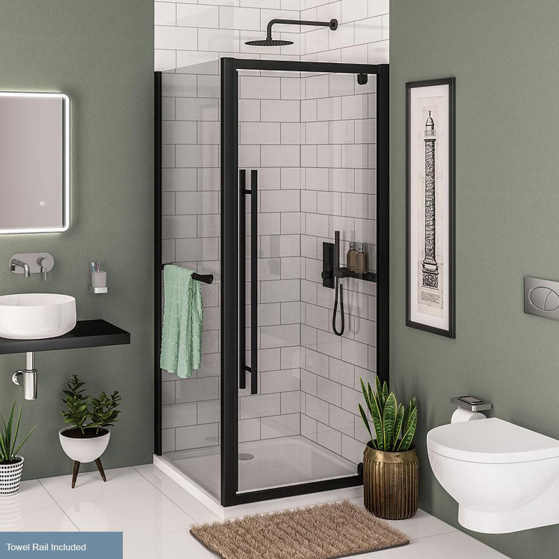 Vantage 2000 easy clean side panel c/w towel rail 900mm