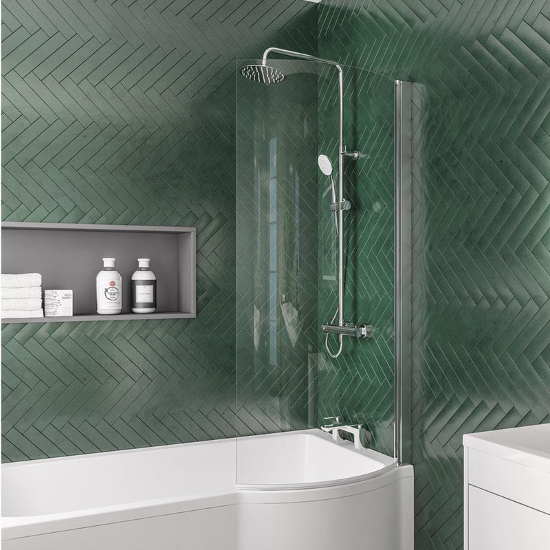 P Shape Bath Screen RH