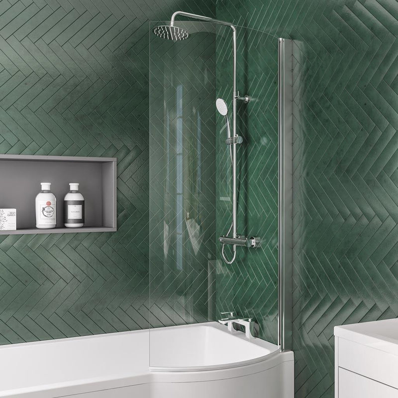 P Shape Bath Screen RH