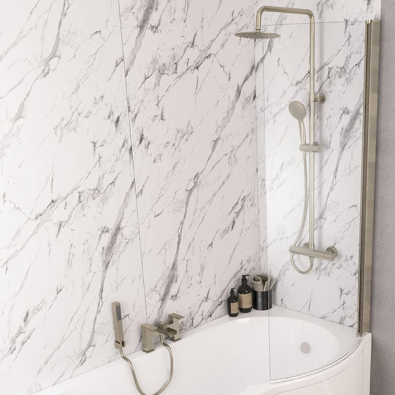 P Shape Bath Screen RH