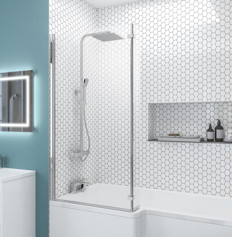 L shaped Bath Screen LH