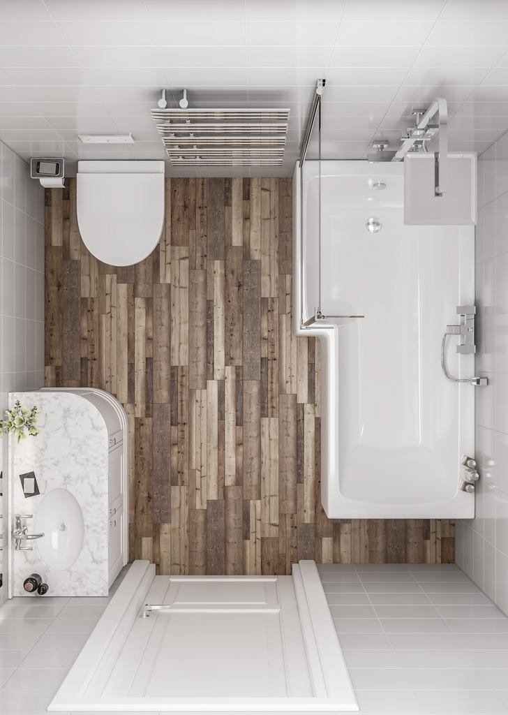 L shaped Bath Screen LH
