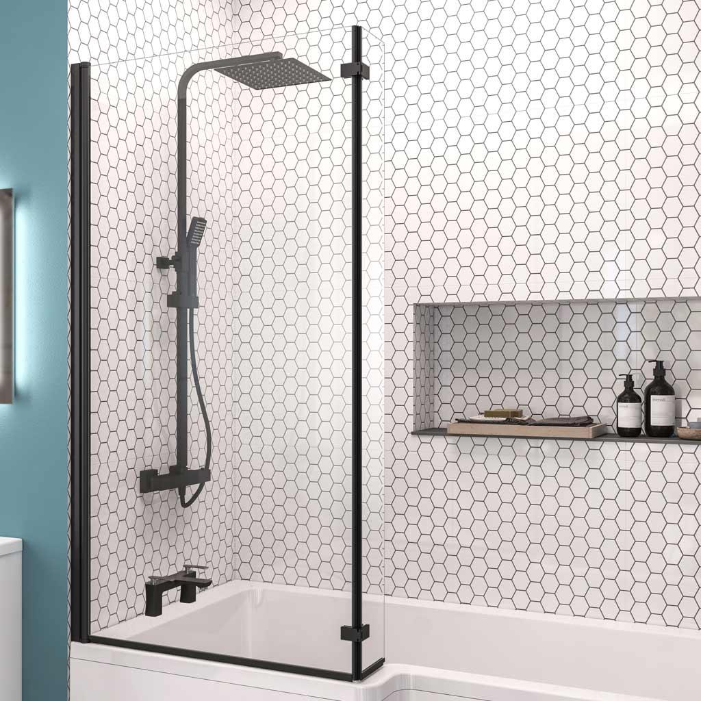L shaped Bath Screen LH