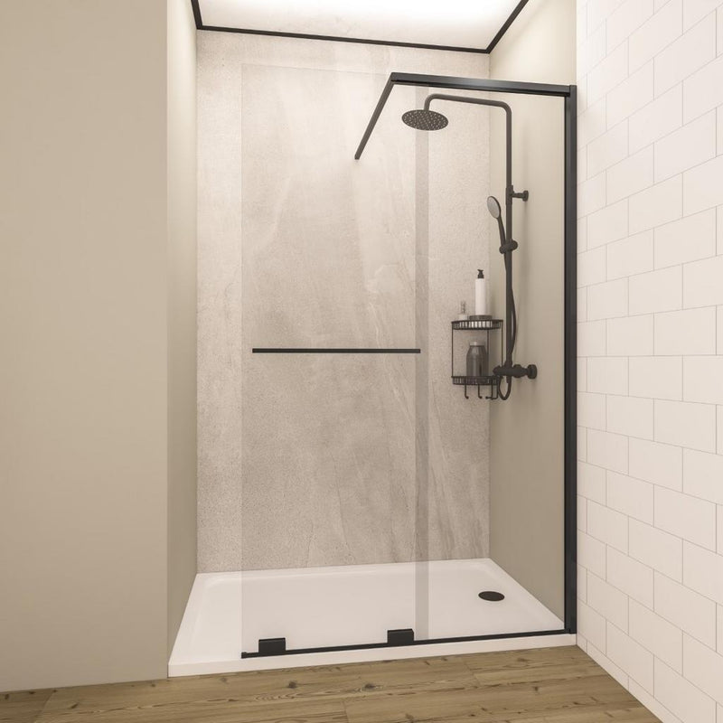 Corniche 2000 8mm Soft Close Walk in 1600 Slider RH