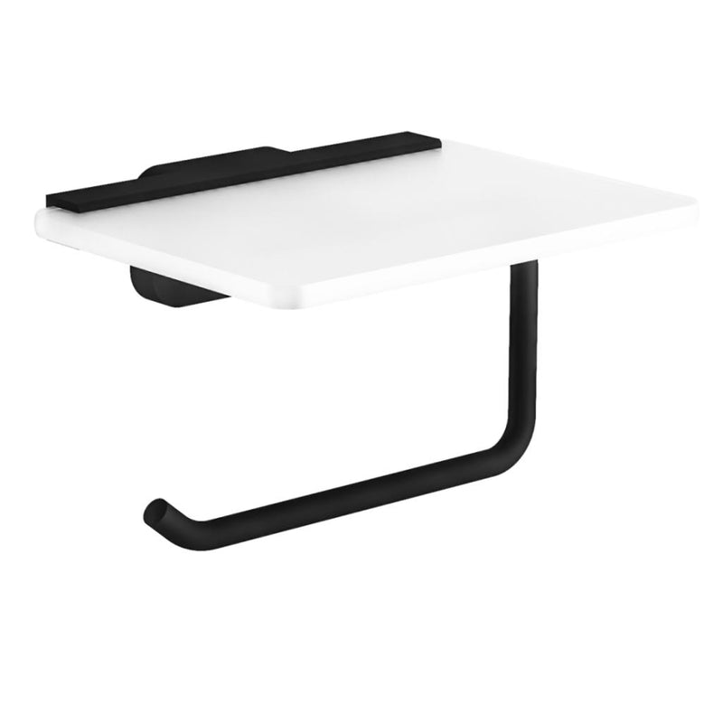 Asti Toilet Roll Holder with Glass Shelf
