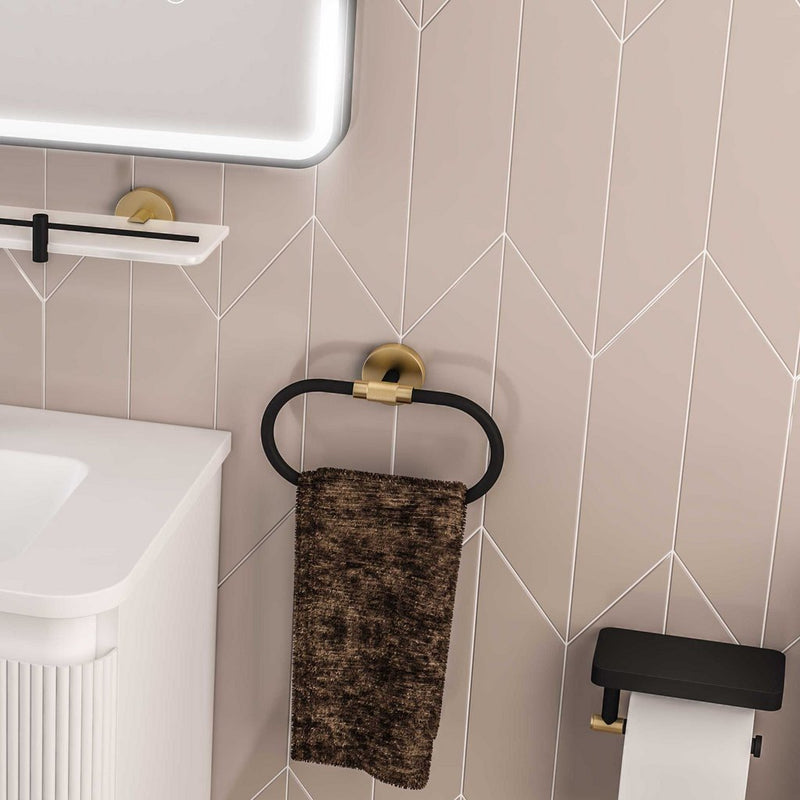 Catania Toilet Roll Holder with Shelf