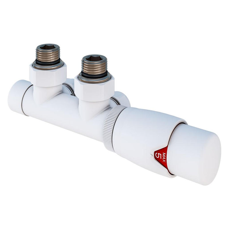 Angle Twin inlet Thermostatic Radiator Valve 15mm