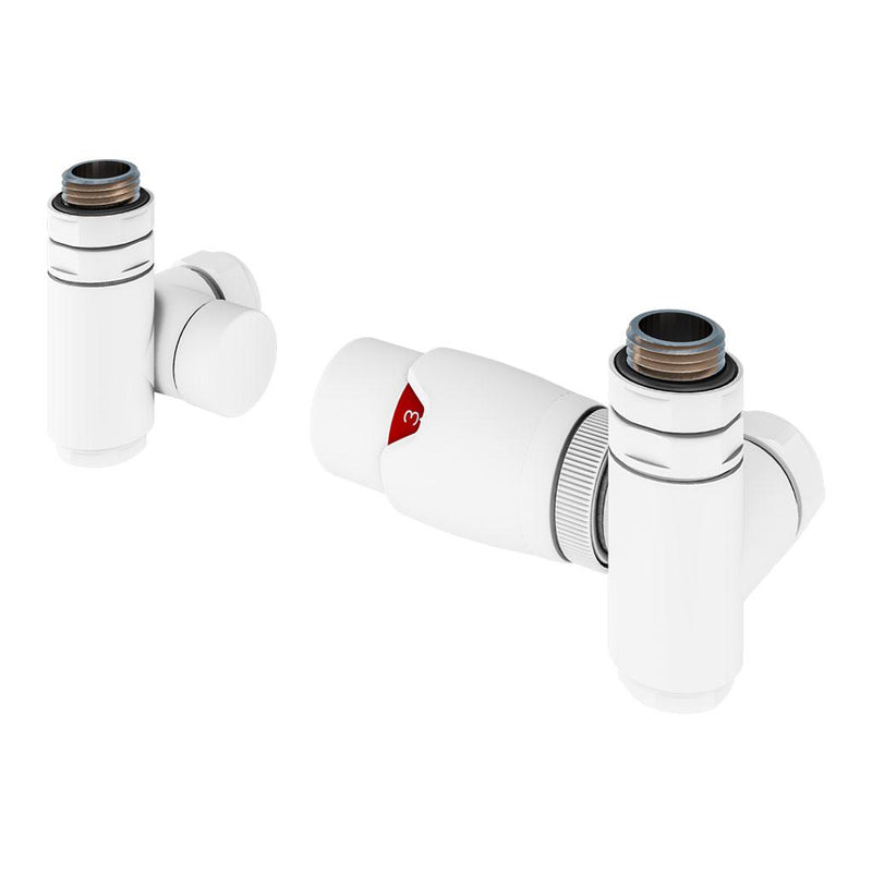 15mm Corner Dual Fuel TRV & Lockshield Valve