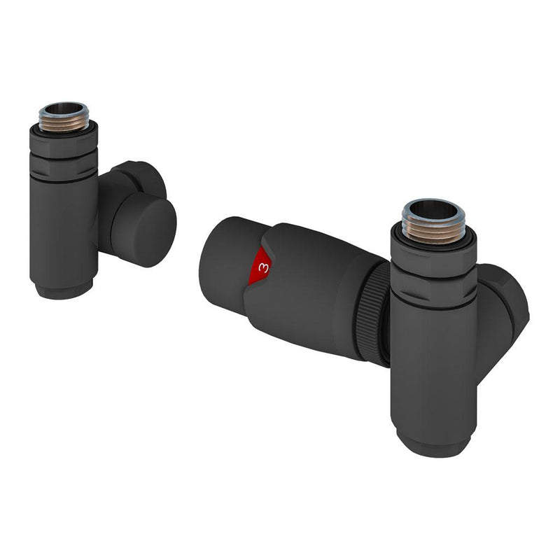 15mm Corner Dual Fuel TRV & Lockshield Valve