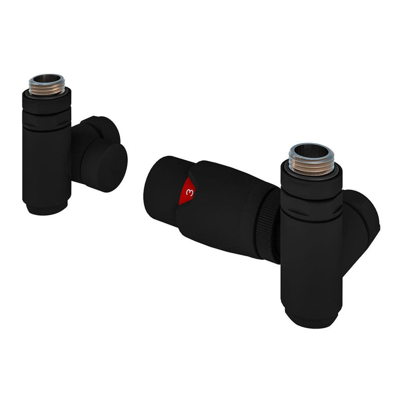 15mm Corner Dual Fuel TRV & Lockshield Valve