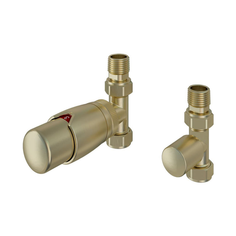 15mm Straight TRV and Lockshield Valve
